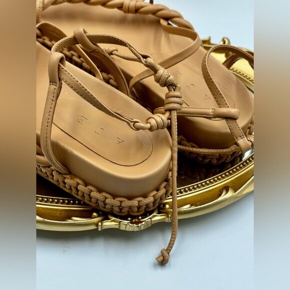 🆕 AJE 🧿 NWOT Tryphena Platform Twist Sandal, Beige - SIZE 38 - Picture 6 of 16